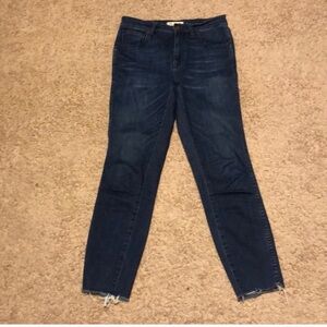 Madewell 10inch high rise skinny skinny sz 27